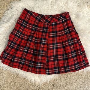 Plaid mini skirt